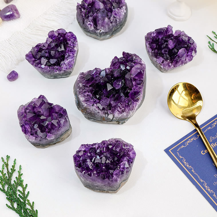 Amas de cristaux d'améthyste Olivenorma, pierre naturelle