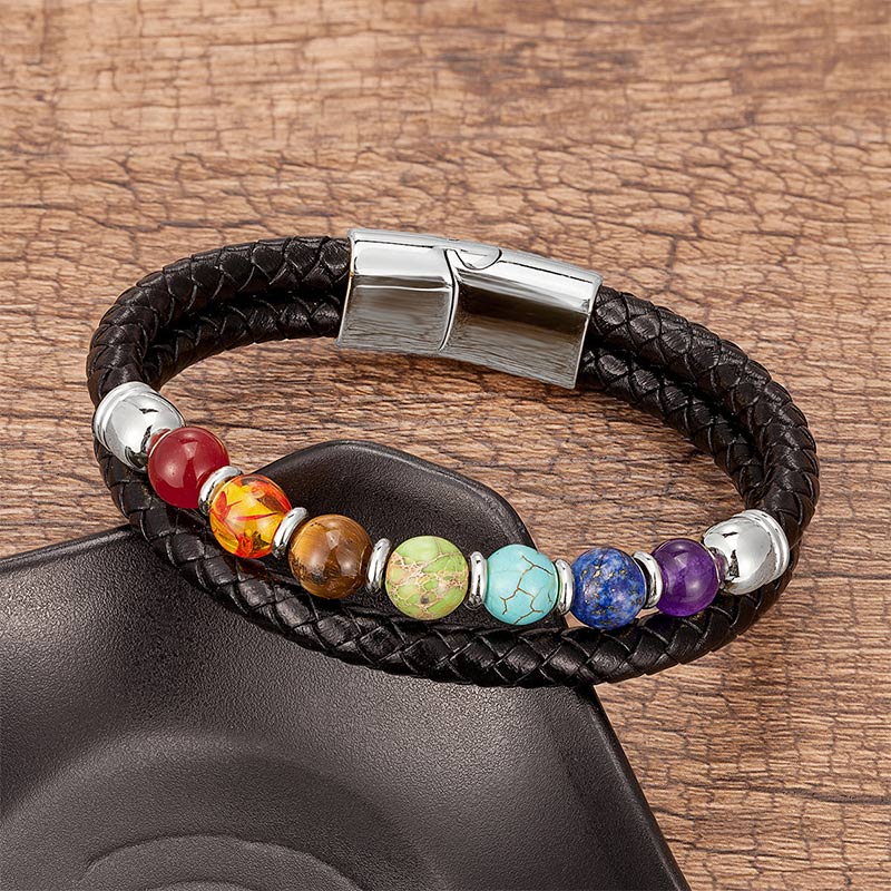 Bracelet d'équilibre des chakras en cristal naturel