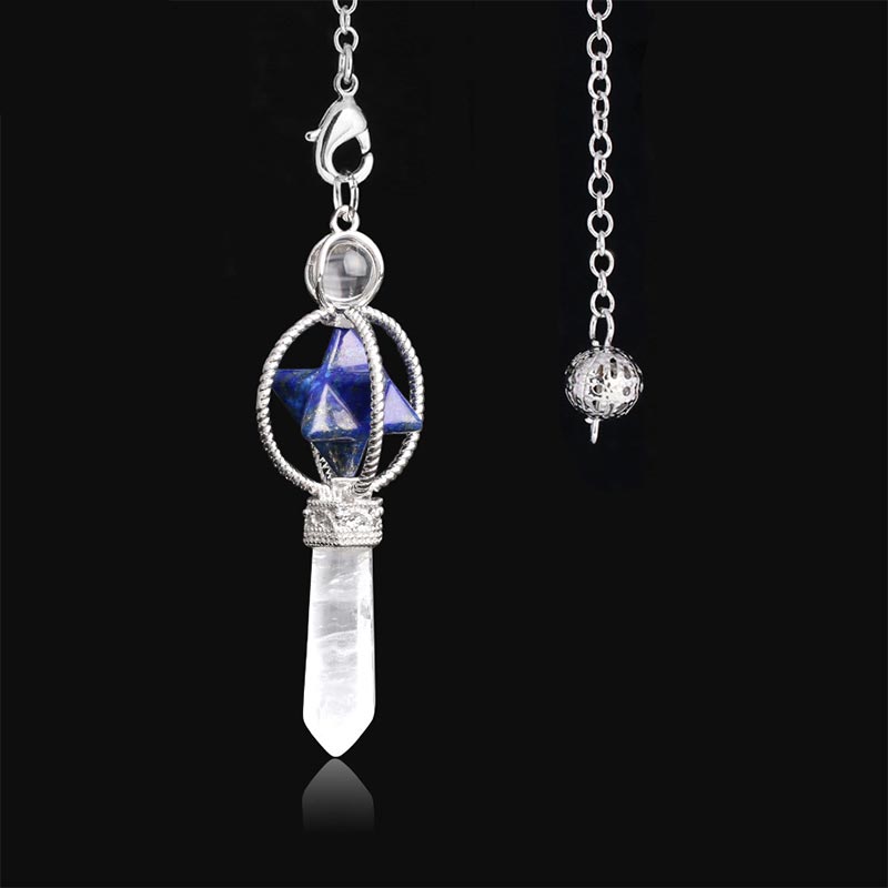 Pendule en pierre de cristal naturel