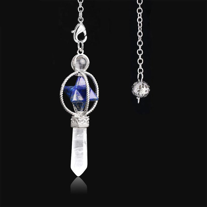 Pendule en pierre de cristal naturel