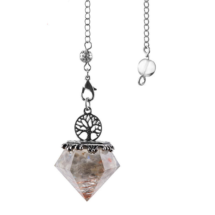 Pendule géométrique en cristal naturel Arbre de vie Olivenorma