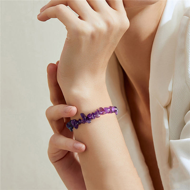 Bracelet en gravier irrégulier naturel coloré Olivenorma