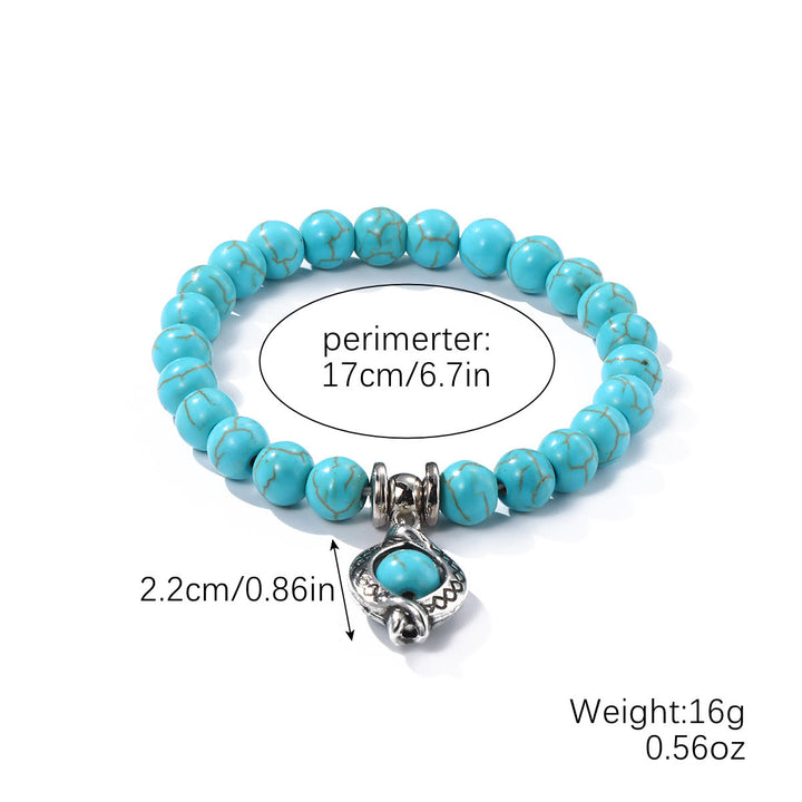 Bracelet turquoise contre le mauvais œil Olivenorma « Protection éternelle »