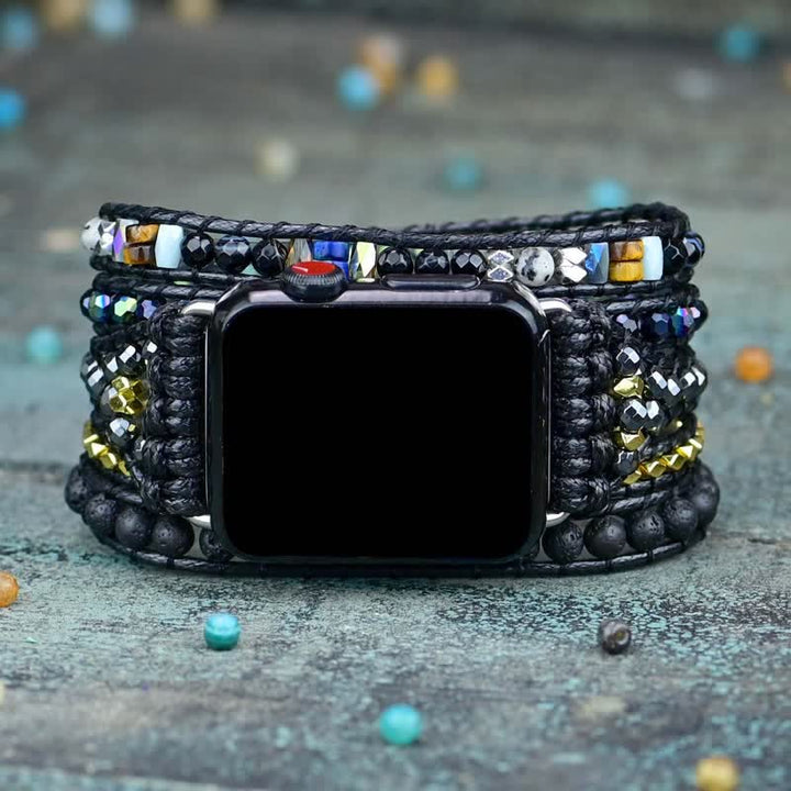 Bracelet enveloppant en pierre de lave pour Apple Watch Olivenorma