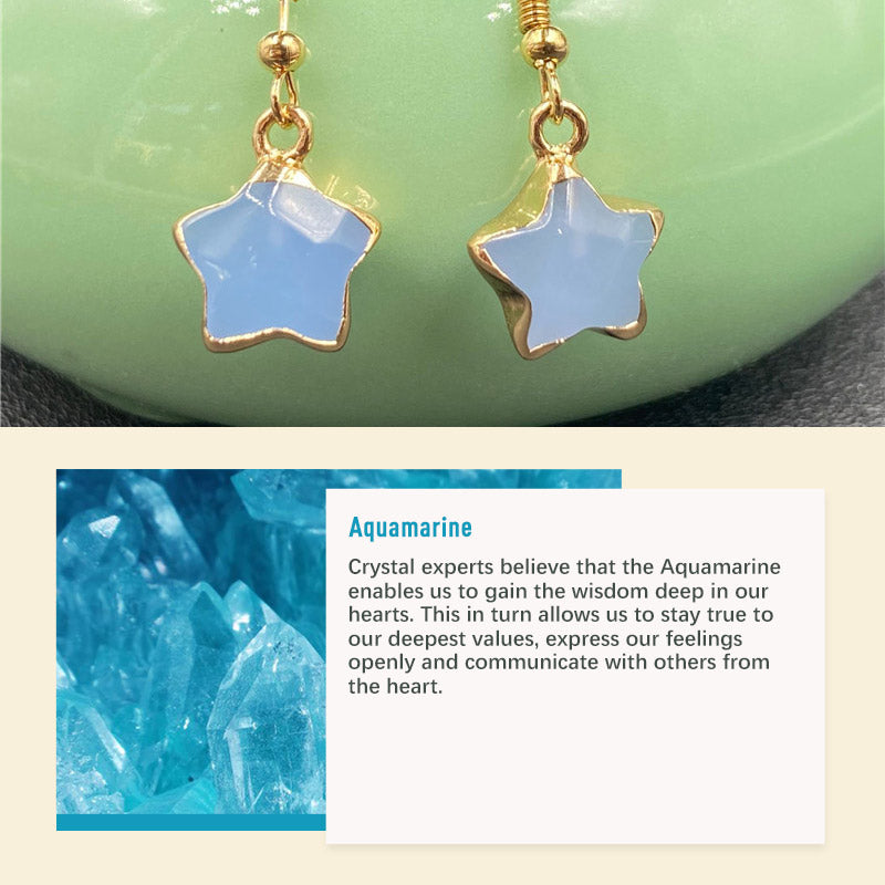 Boucles d'oreilles en pierre de cristal naturel