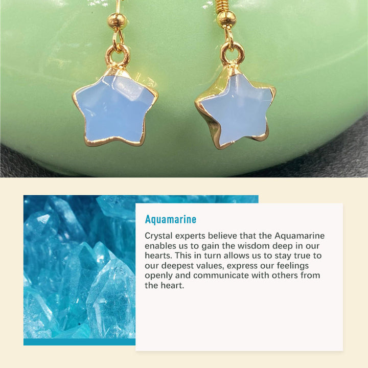 Boucles d'oreilles en pierre de cristal naturel