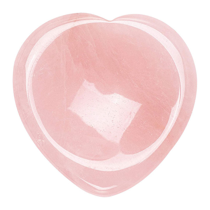 Pierre d'inquiétude pour le pouce en forme de cœur en quartz rose Olivenorma