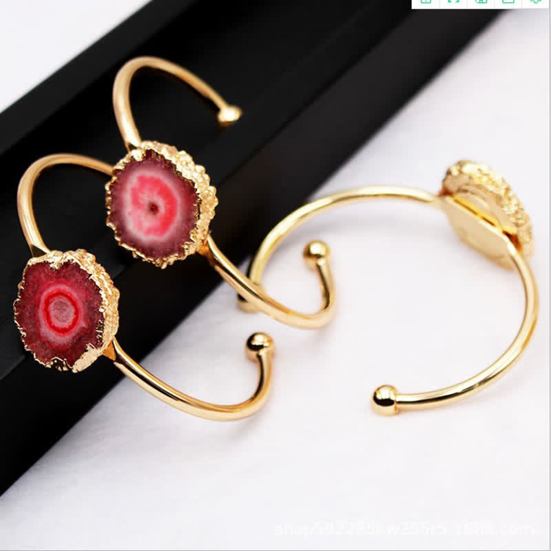 Bracelet en pierres précieuses naturelles avec tournesol irrégulier