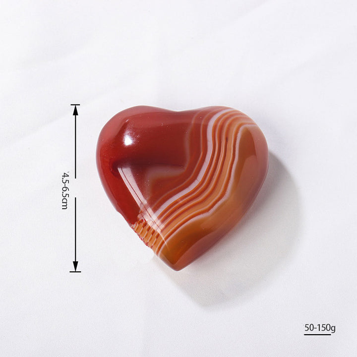 Cœurs en cristal de guérison en agate rouge