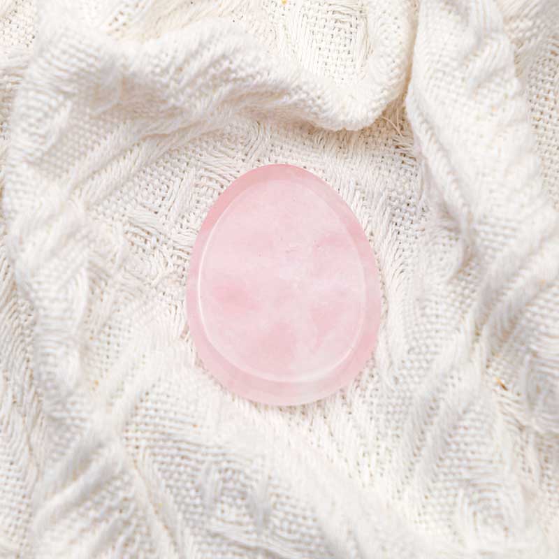 Pierre de guérison pour le pouce en quartz rose Olivenorma