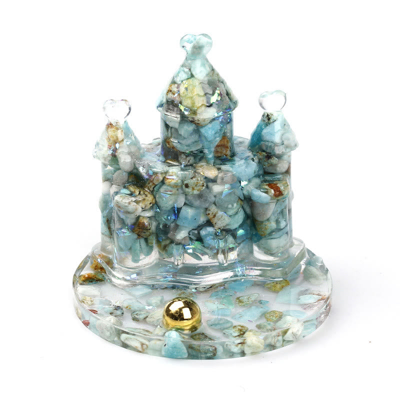 Support de téléphone portable en époxy avec gravier en cristal naturel Olivenorma