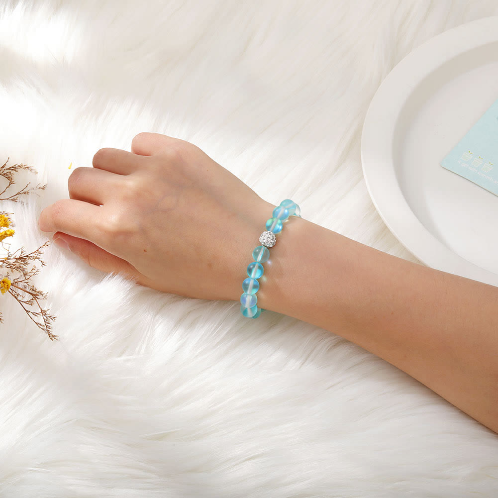 Bracelet Olivenorma en perles de verre et cristal de zircon