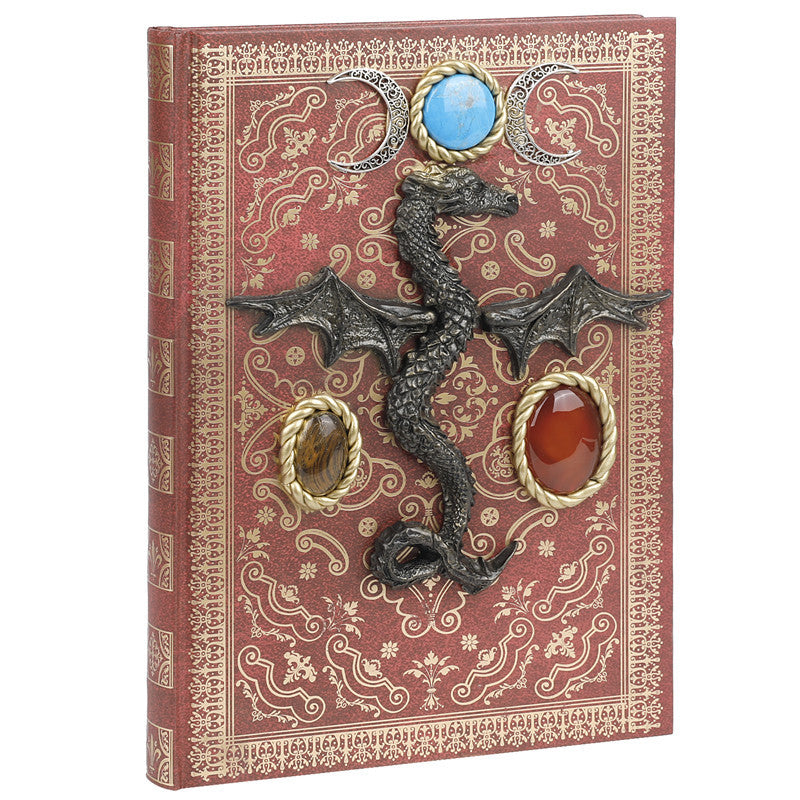Carnet décoratif en pierre de cristal Olivenorma avec dragon volant