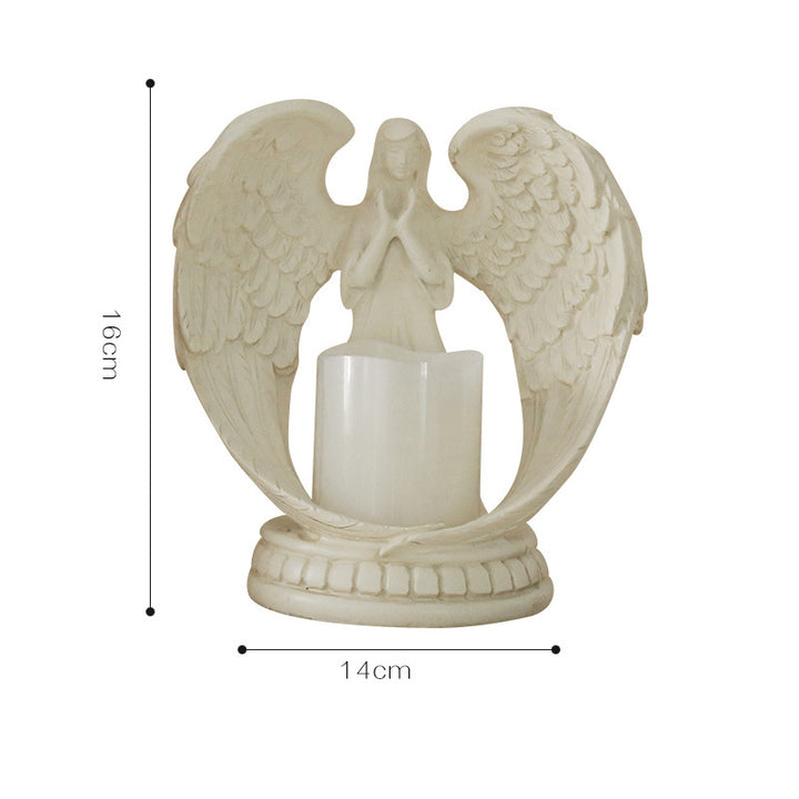 Bougeoir Olivenorma Nordic Pure White Wings Ange Priant