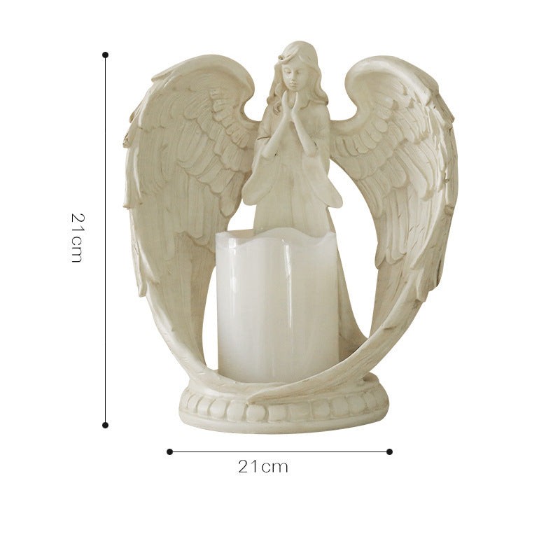Bougeoir Olivenorma Nordic Pure White Wings Ange Priant