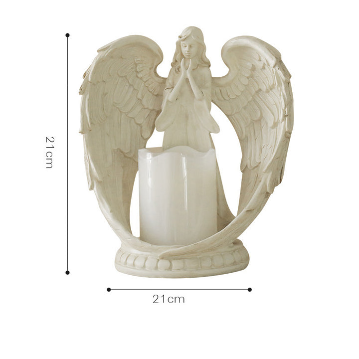 Bougeoir Olivenorma Nordic Pure White Wings Ange Priant
