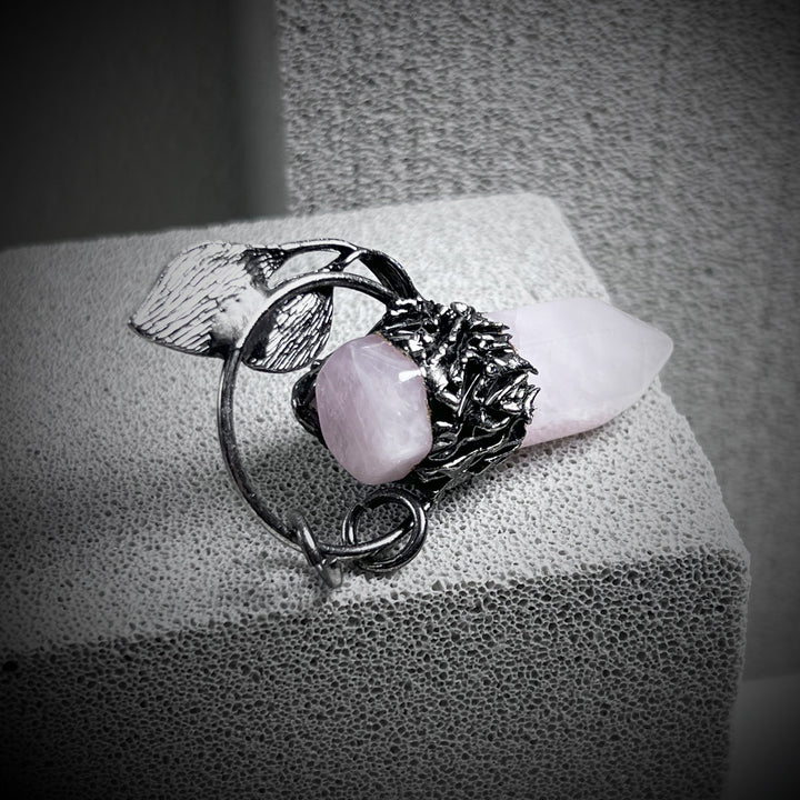 Collier avec pendentif en pierre précieuse en cristal à gratter fantôme d'Halloween Olivenorma