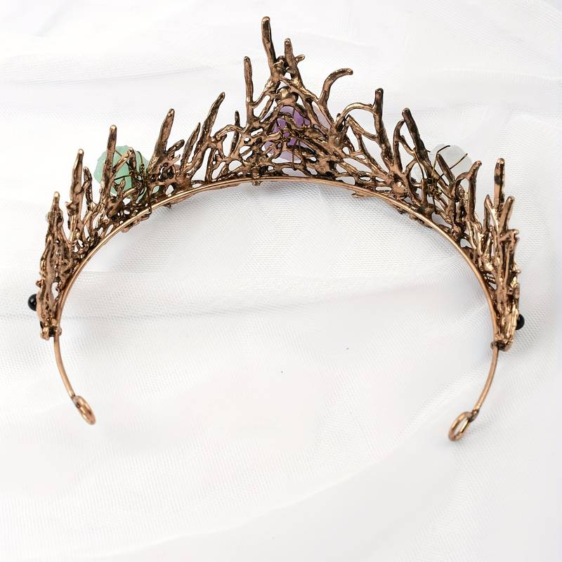 Couronne de cristal en pierre naturelle « Elf Princess » Olivenorma