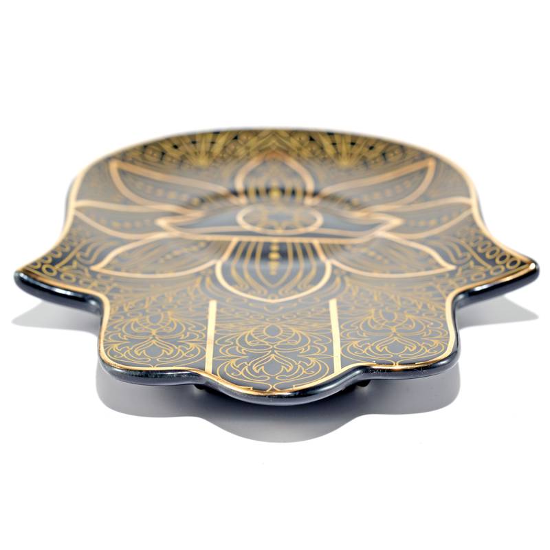 Sous-verre en cristal céramique Olivenorma Hamsa Evil Eye