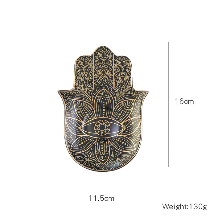 Sous-verre en cristal céramique Olivenorma Hamsa Evil Eye