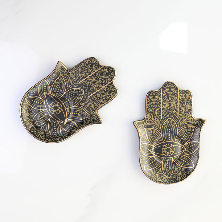 Sous-verre en cristal céramique Olivenorma Hamsa Evil Eye