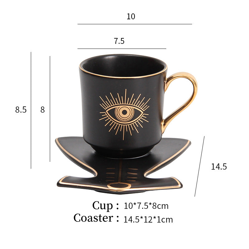 Ensemble de sous-verres pour tasse à thé et soucoupe Olivenorma Hamsa Evil Eye