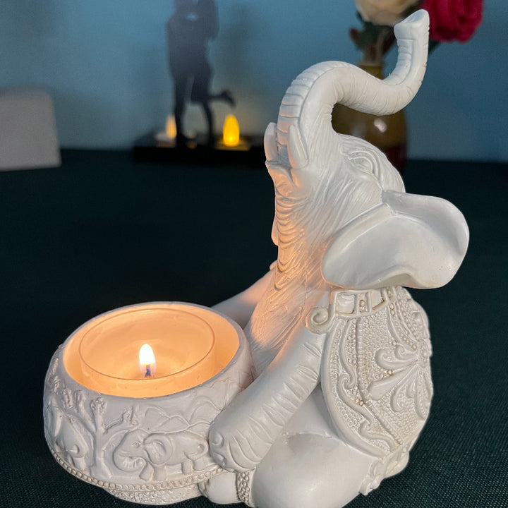 Bougeoir indien Olivenorma Diwali Elephant Menorah Ganesha