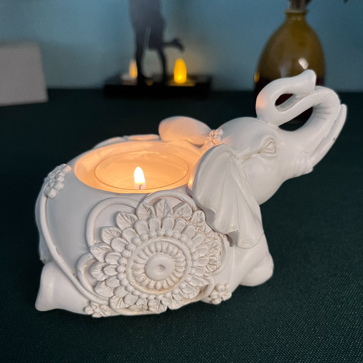 Bougeoir indien Olivenorma Diwali Elephant Menorah Ganesha