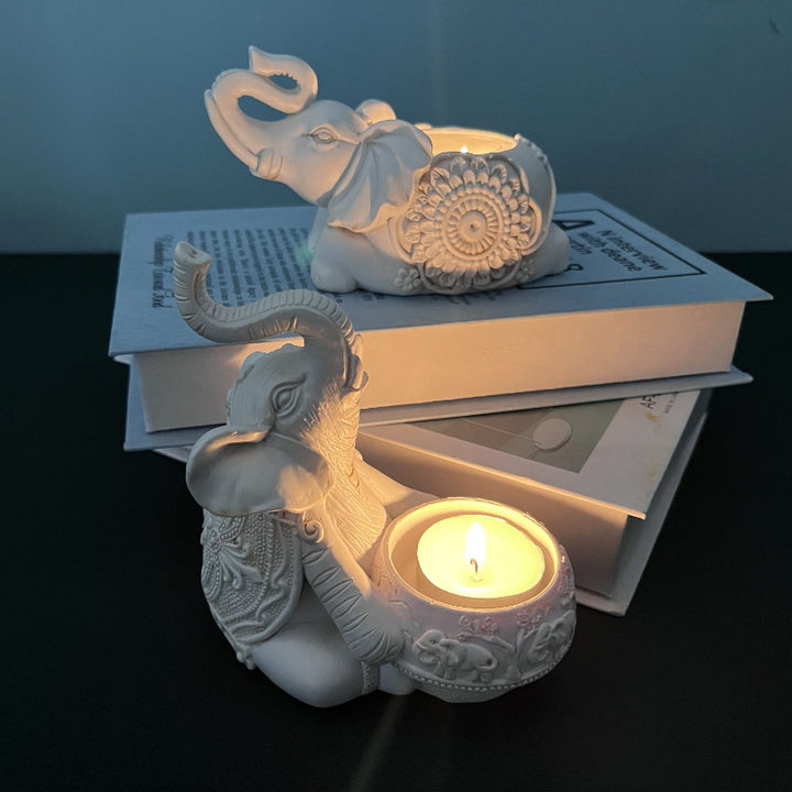Bougeoir indien Olivenorma Diwali Elephant Menorah Ganesha