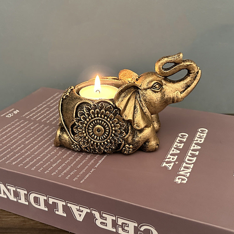 Bougeoir indien Olivenorma Diwali Elephant Menorah Ganesha