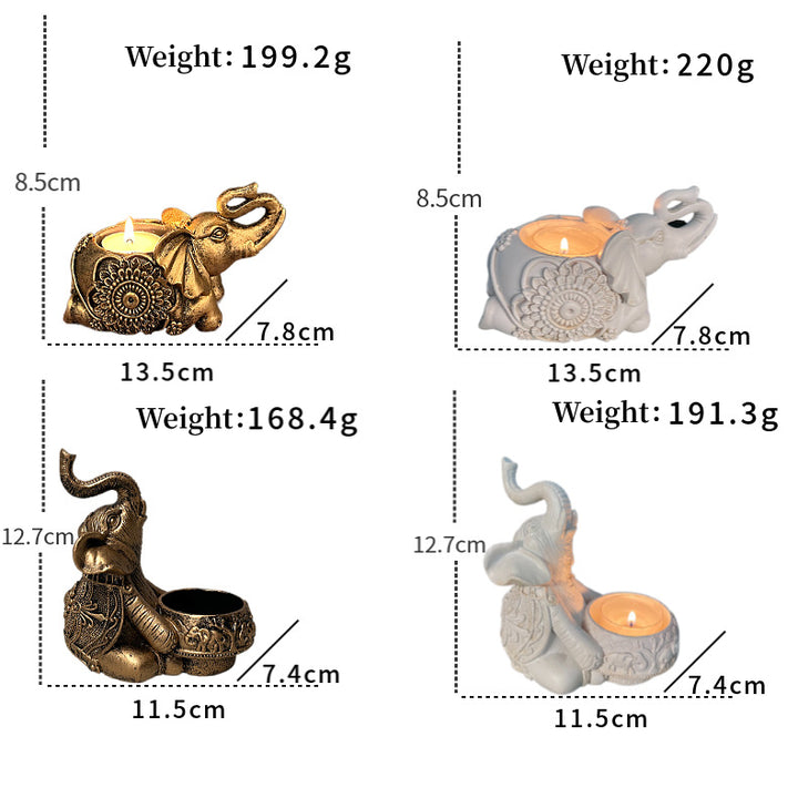 Bougeoir indien Olivenorma Diwali Elephant Menorah Ganesha