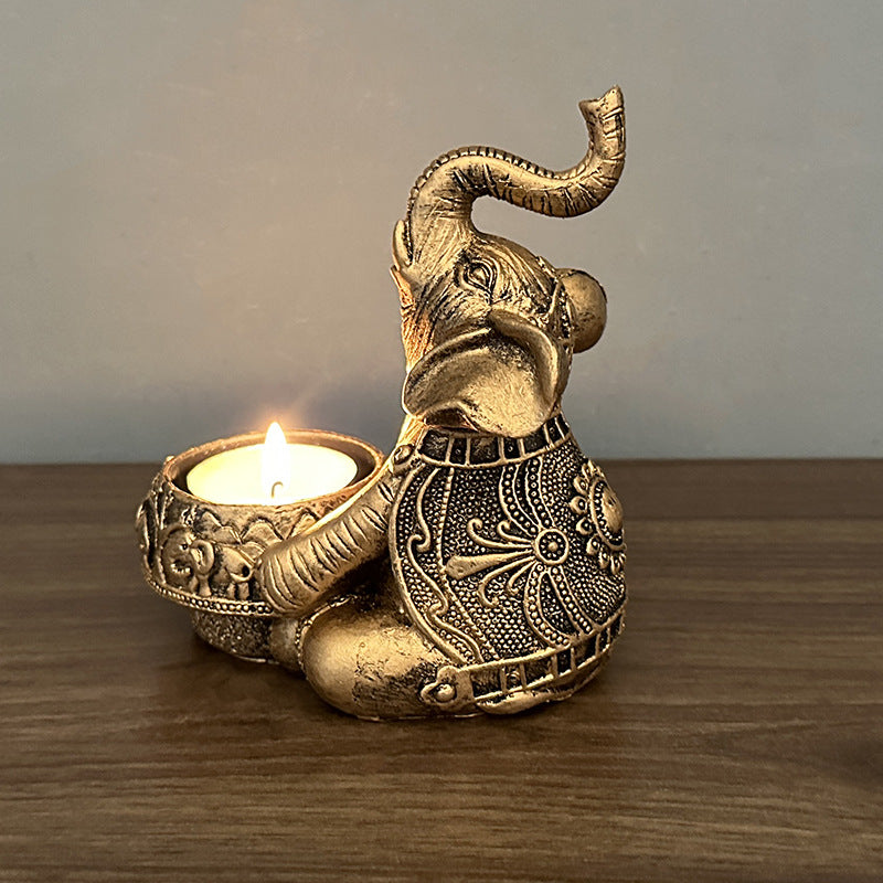 Bougeoir indien Olivenorma Diwali Elephant Menorah Ganesha