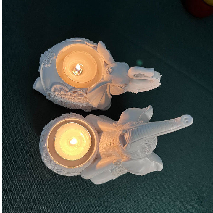 Bougeoir indien Olivenorma Diwali Elephant Menorah Ganesha