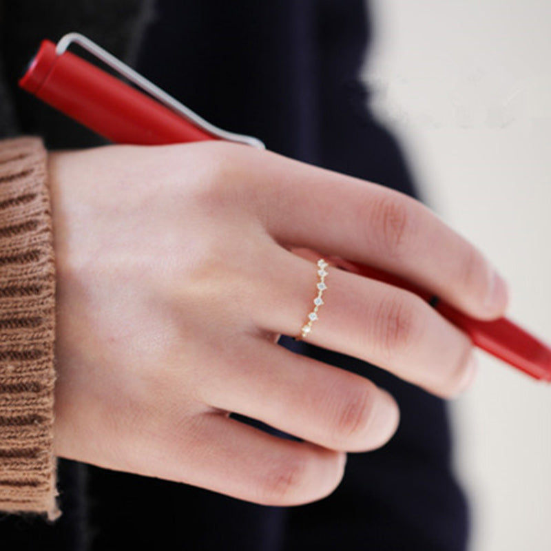 Bague Olivenorma en argent sterling S925 avec zirconium