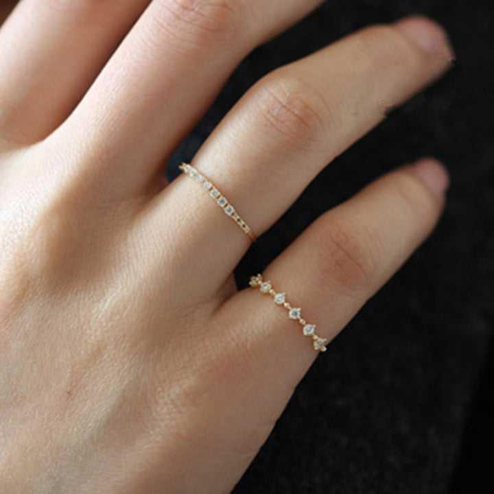 Bague Olivenorma en argent sterling S925 avec zirconium