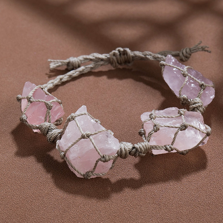 Bracelet en corde de paraffine brute naturelle Olivenorma tissé à la main