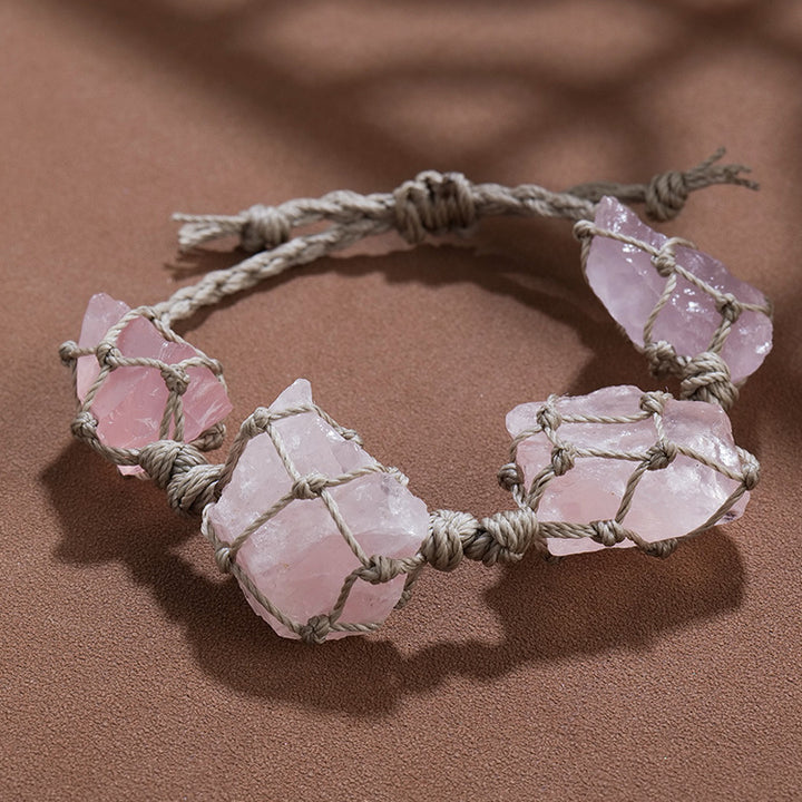 Bracelet en corde de paraffine brute naturelle Olivenorma tissé à la main