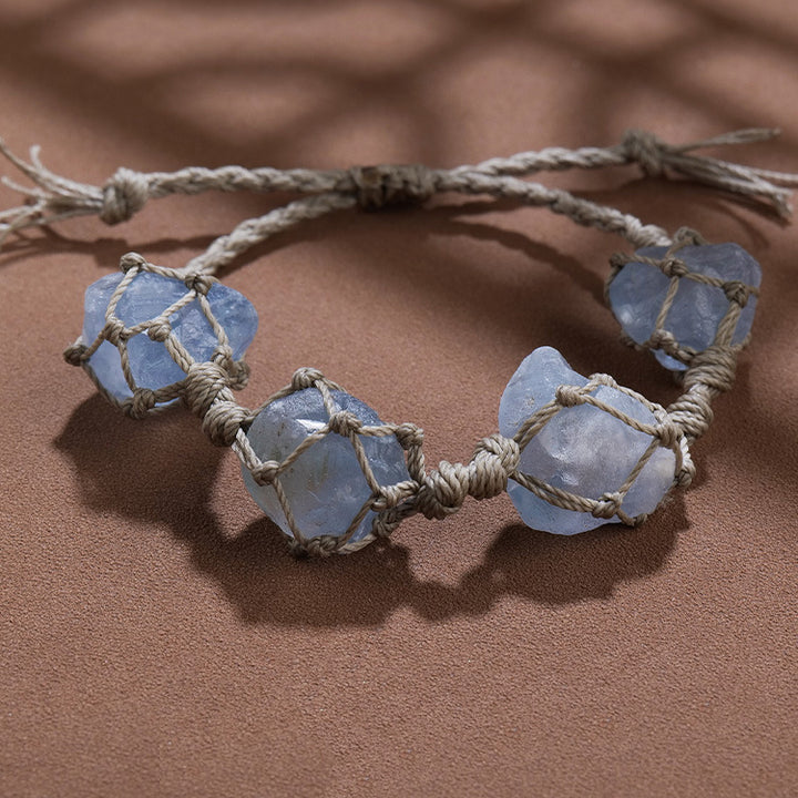 Bracelet en corde de paraffine brute naturelle Olivenorma tissé à la main