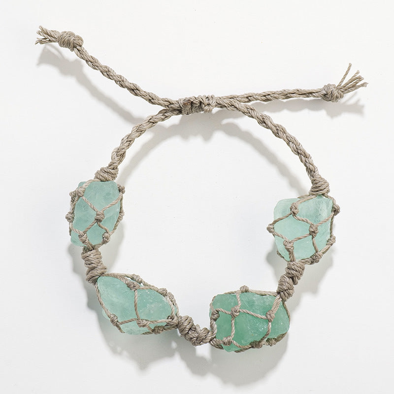 Bracelet en corde de paraffine brute naturelle Olivenorma tissé à la main