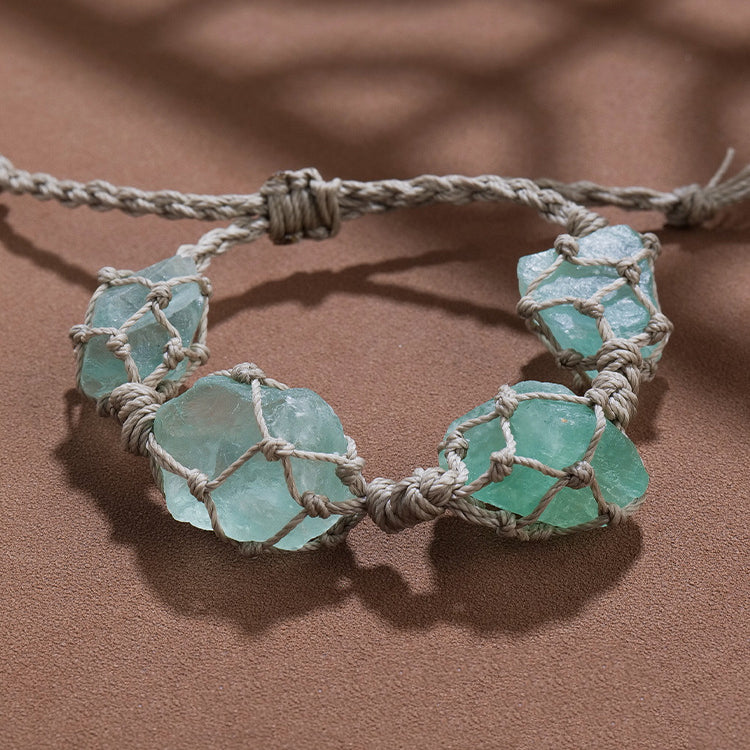 Bracelet en corde de paraffine brute naturelle Olivenorma tissé à la main