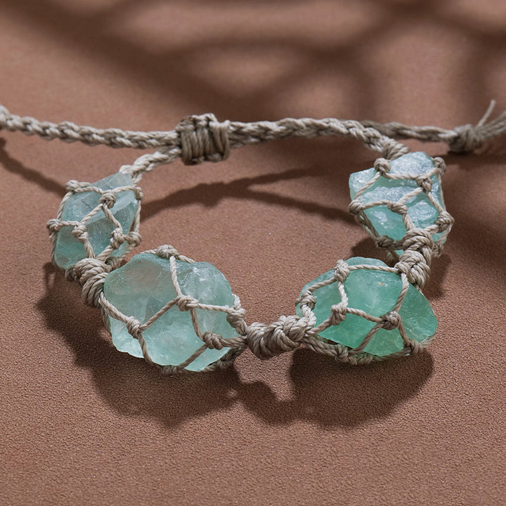 Bracelet en corde de paraffine brute naturelle Olivenorma tissé à la main