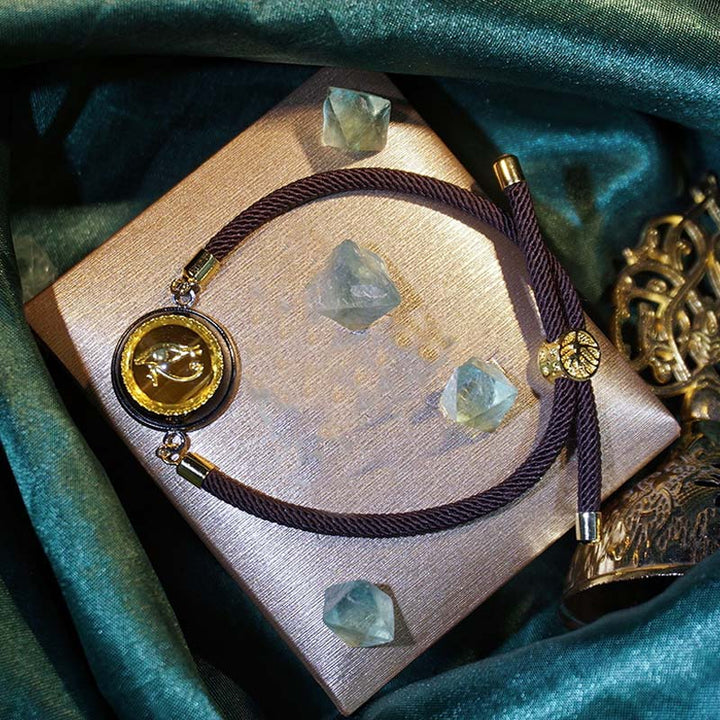 Bracelet Clé de Vie en Pierre Naturelle Olivenorma Symbole Oeil d'Horus