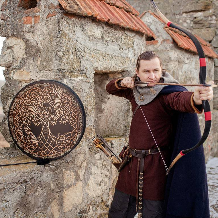 Tambour imprimé Olivenorma Shaman Viking Tree Of Life 2 Birds