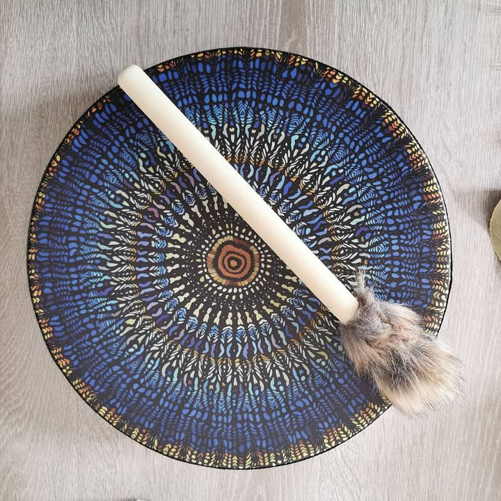 Percussion artisanale Olivenorma avec tambour au design mosaïque unique