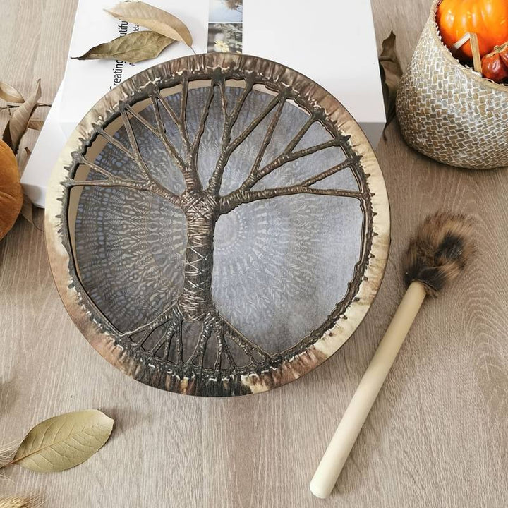 Percussion artisanale Olivenorma avec tambour au design mosaïque unique