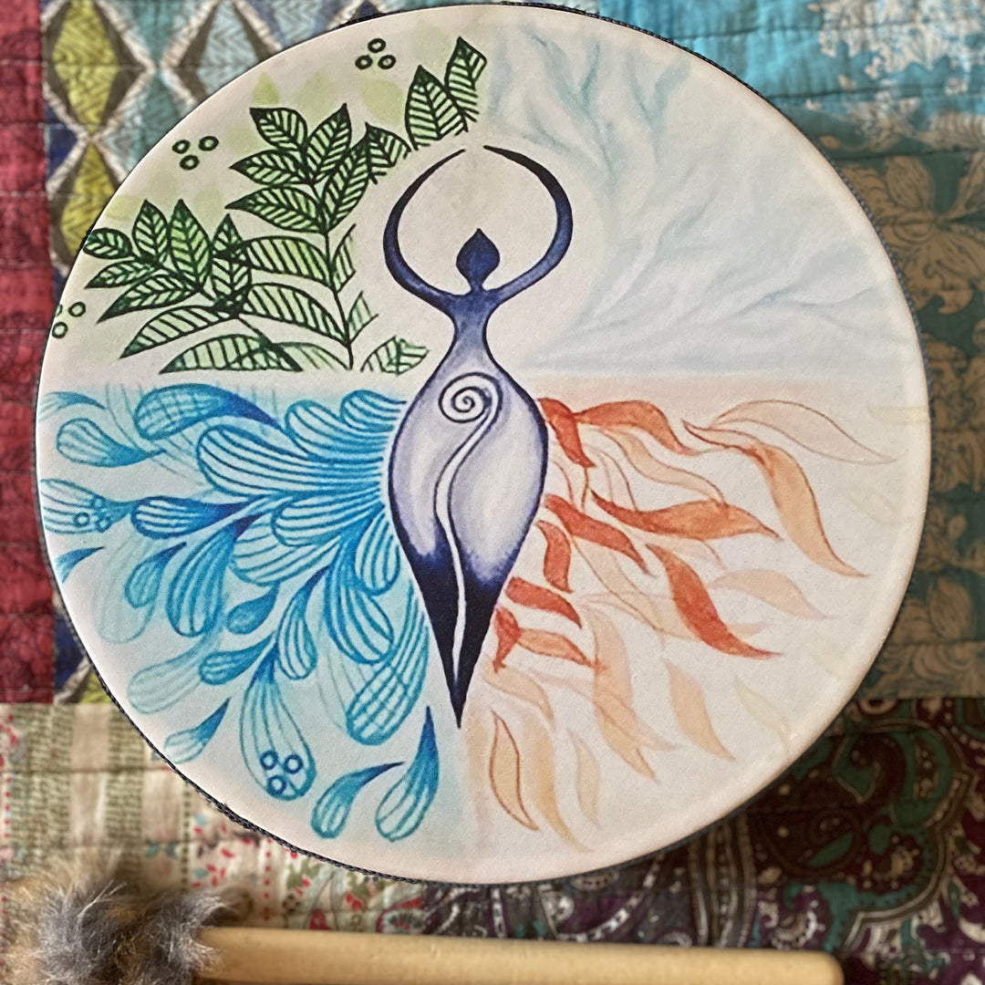 Profil féminin Olivenorma Tambour chamanique