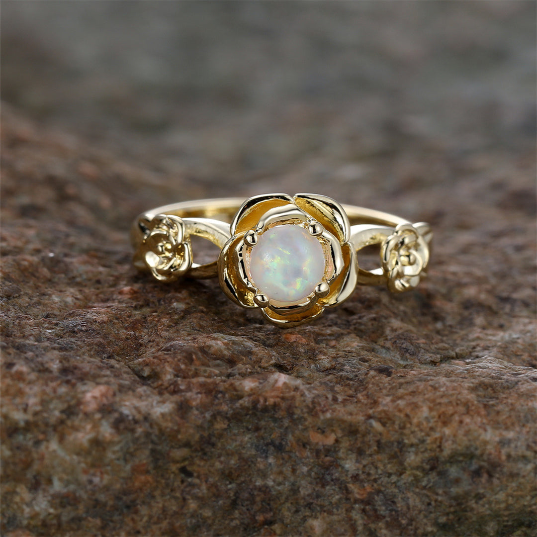 Bague Opale Unique Olivenorma "Rose D'Amour"
