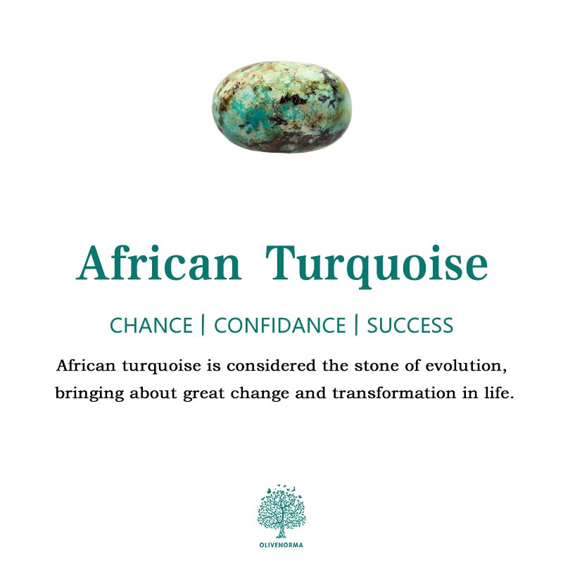 Bague ajustable ouverte en aventurine verte turquoise africaine Olivenorma