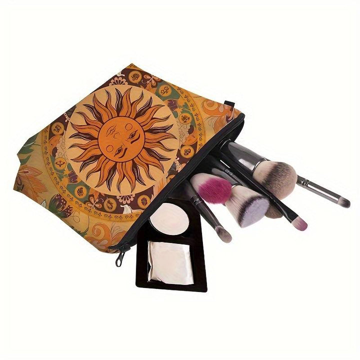 Trousse de maquillage Olivenorma à motif soleil, lune et étoiles