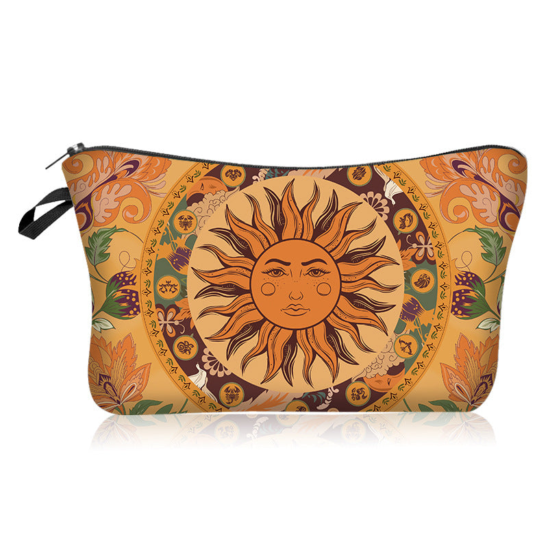 Trousse de maquillage Olivenorma à motif soleil, lune et étoiles